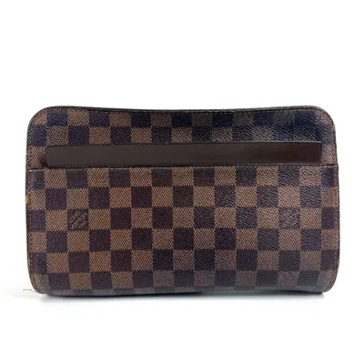 Pre-owned Louis Vuitton Brown Damier Canvas Ebene Galle Damier Canvas Clutch Bag Pouch ()