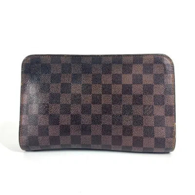 Pre-owned Louis Vuitton Brown Damier Canvas Ebene Galle Damier Canvas Clutch Bag Pouch ()