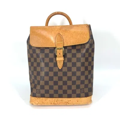Pre-owned Louis Vuitton Brown Ebene Damier Canvas Backpack ()