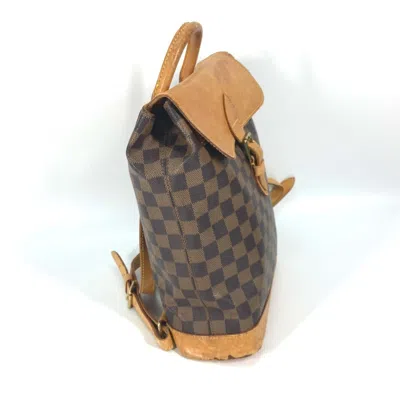 Pre-owned Louis Vuitton Brown Ebene Damier Canvas Backpack ()