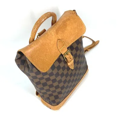Pre-owned Louis Vuitton Brown Ebene Damier Canvas Backpack ()