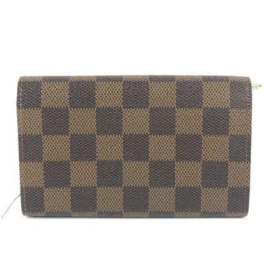 Pre-owned Louis Vuitton Brown Ebene Damier Canvas Wallet (bi-fold) ()