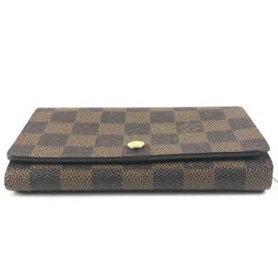 Pre-owned Louis Vuitton Brown Ebene Damier Canvas Wallet (bi-fold) ()