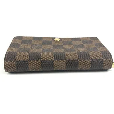 Pre-owned Louis Vuitton Brown Ebene Damier Canvas Wallet (bi-fold) ()