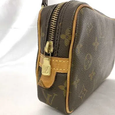 Pre-owned Louis Vuitton Brown Monogram Leather Pochette Shoulder Bag ()