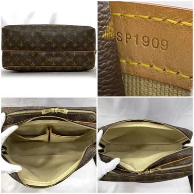 Pre-owned Louis Vuitton Brown Monogram Leather Shoulder Bag ()
