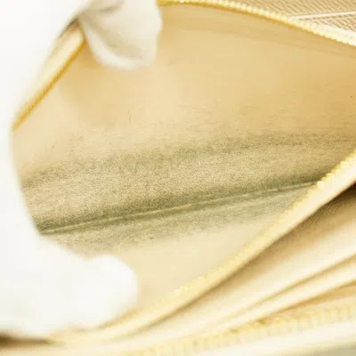 Pre-owned Louis Vuitton Cream Long Wallet (bi-fold) ()