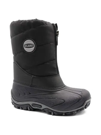Olang Bmx Quilted Zip-front Snow Boots In Black