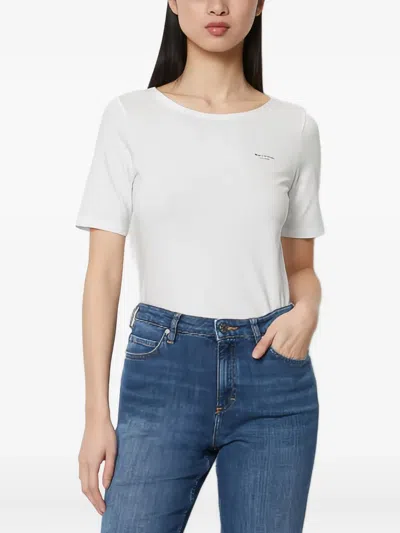 Marc O'polo Short-sleeve Crew-neck T-shirt In White