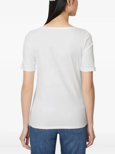 Marc O'polo Short-sleeve Crew-neck T-shirt In White
