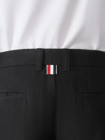 Thom Browne Cargo Zip-detail Straight-leg Trousers In Black