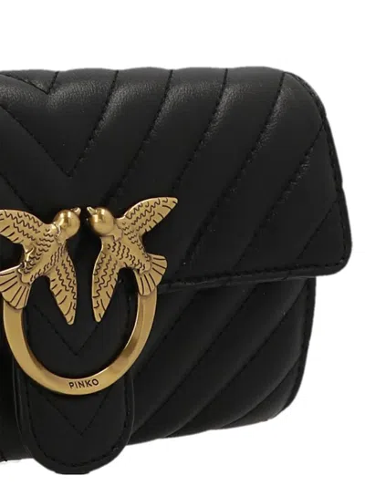 Pinko Portafoglio 'love Bag One Wallet Chevron' In Black