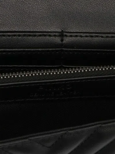 Pinko Portafoglio 'love Bag One Wallet Chevron' In Black