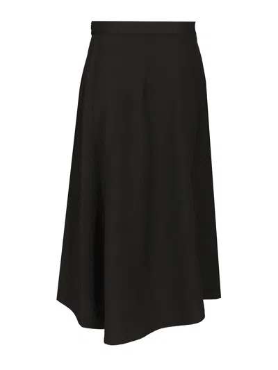Loewe Asymmetric Skirt Skirts Black In Black