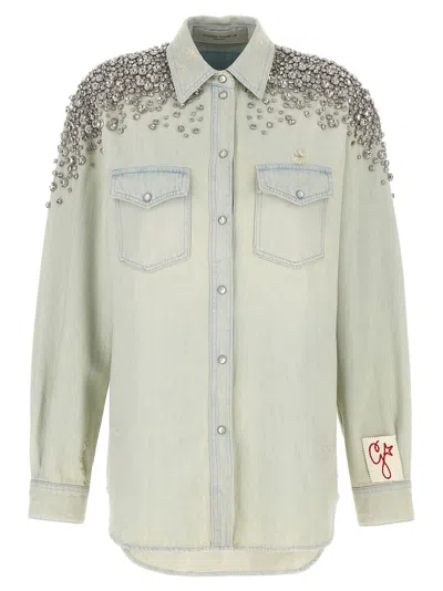 Golden Goose Becca Shirt And Blouse Light Blue In Blue