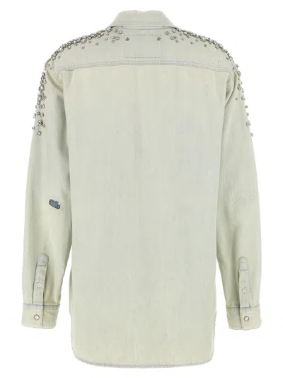 Golden Goose Becca Shirt And Blouse Light Blue In Blue