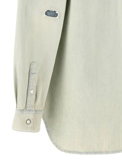 Golden Goose Becca Shirt And Blouse Light Blue In Blue
