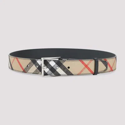 Burberry Adjustable Checked Pattern Belt Loop In Neutral
