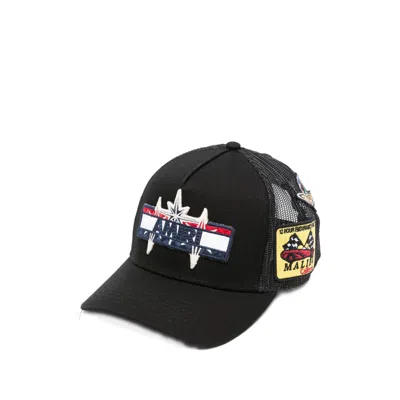 Amiri Logo-patch Mesh-back Cap In Black