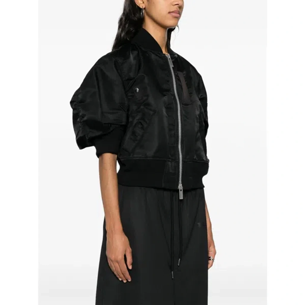 SALE !! NKELAB×SACAI >> プレートバックジャケット Sacai Black Regular Fit Bomber Jacket | ModeSens