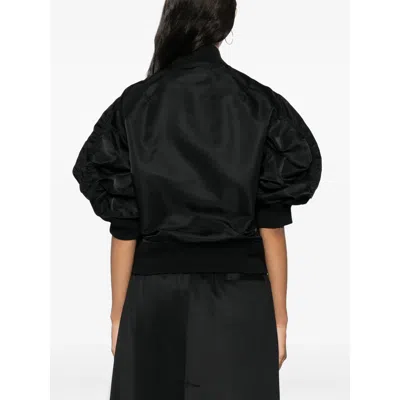 Sacai Black Regular Fit Bomber Jacket In Black