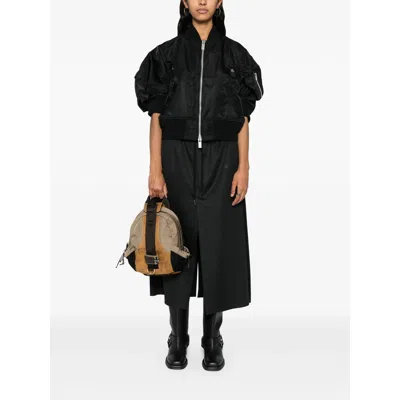 Sacai Black Regular Fit Bomber Jacket In Black