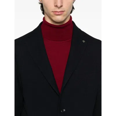 Tagliatore Single-breasted Virgin Wool Blazer In Black