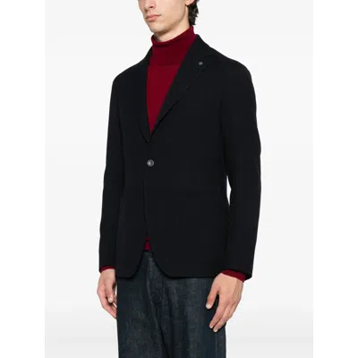 Tagliatore Single-breasted Virgin Wool Blazer In Black