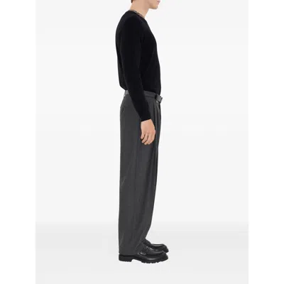 Burberry Crew Neck Knitwear With Distinctive Patterned Collar