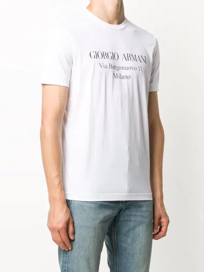 Giorgio Armani Borgonuovo 11 Cotton Jersey T-shirt Clothing In White