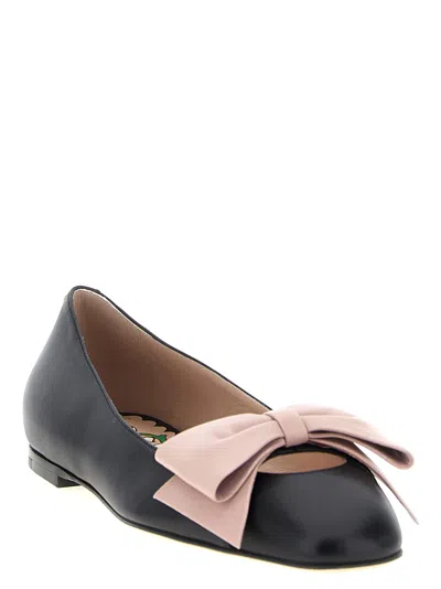 Valentino Bowow Flat Shoes Black