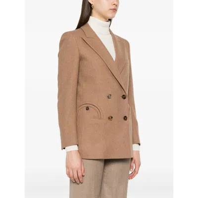 Blazé Milano Cholita Double-breasted Blazer In Brown