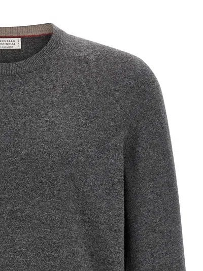Brunello Cucinelli Cashmere Sweater Sweaters And Cardigans Gray