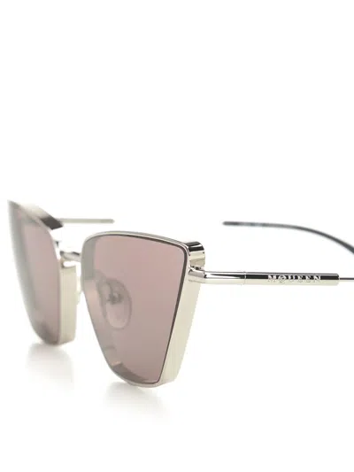 Alexander Mcqueen Cat-eye Sun Glasses Multicolor In Metallic