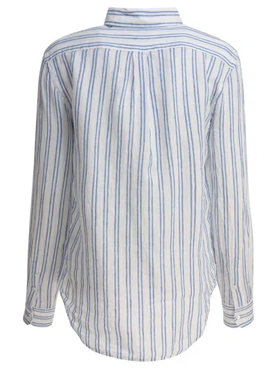 Polo Ralph Lauren Classic-fit Striped Linen Shirt In Blue