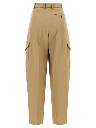 Givenchy Womens Beige Cocoon Straight-leg Cotton-wool Blend Trousers In Neutral