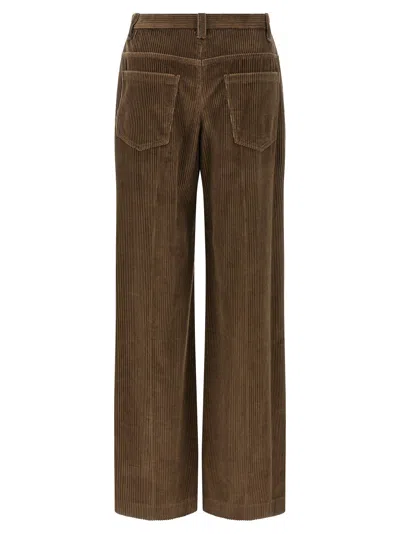 Brunello Cucinelli Corduroy Trousers Pants Brown In Brown