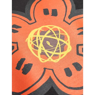 Kenzo Black Sweatshirt With Bold Graphic Design And Relaxed Fit In Black