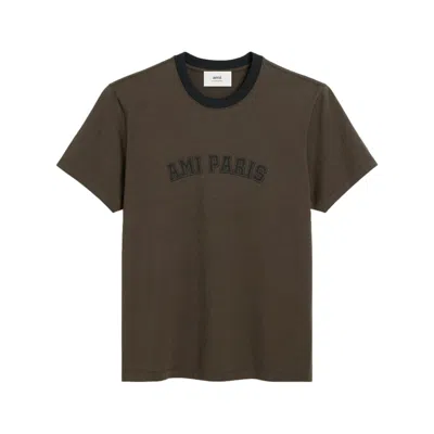 Ami Alexandre Mattiussi Cotton T Shirts In Burgundy