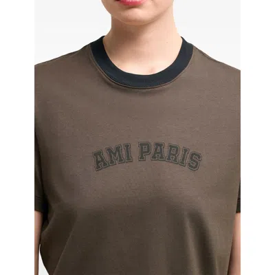 Ami Alexandre Mattiussi Cotton T Shirts In Burgundy
