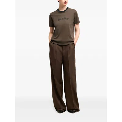 Ami Alexandre Mattiussi Cotton T Shirts In Burgundy