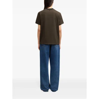 Ami Alexandre Mattiussi Cotton T Shirts In Burgundy
