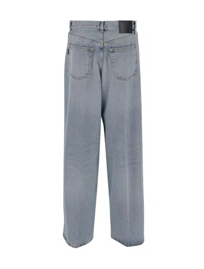 Haikure Wide Fit Cotton Denim Jeans In Gray