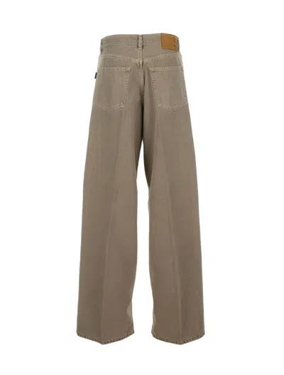 Haikure Wide Denim Pants With Relaxed Fit And Classic Five-pocket Styling