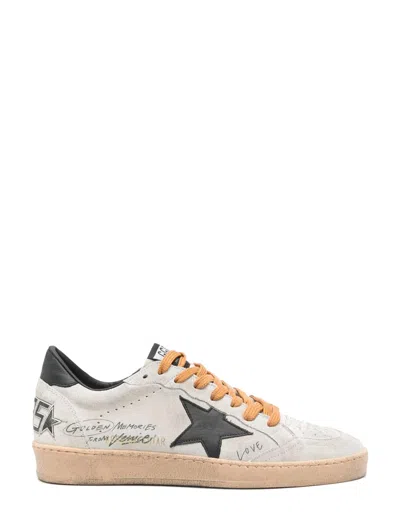 Golden Goose Ballstar Suede Upper Toe Tongue And Spur Leather Star And Heel Sneakers Black