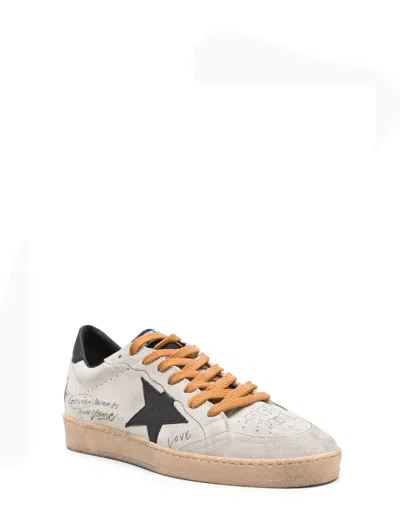 Golden Goose Ballstar Suede Upper Toe Tongue And Spur Leather Star And Heel Sneakers Black
