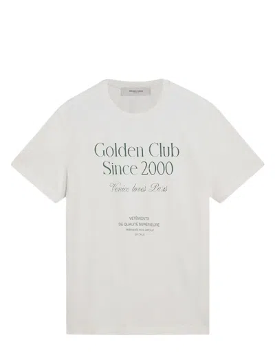 Golden Goose Journey Ms T-shirt Regular Light Cotton Jersey With Print In White