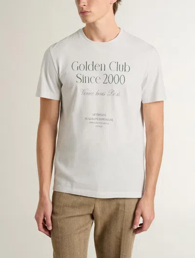 Golden Goose Journey Ms T-shirt Regular Light Cotton Jersey With Print In White