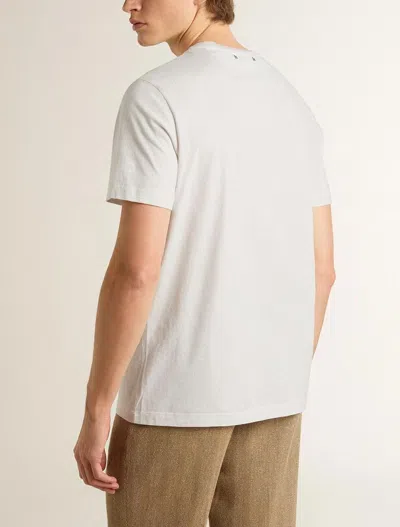 Golden Goose Journey Ms T-shirt Regular Light Cotton Jersey With Print In White