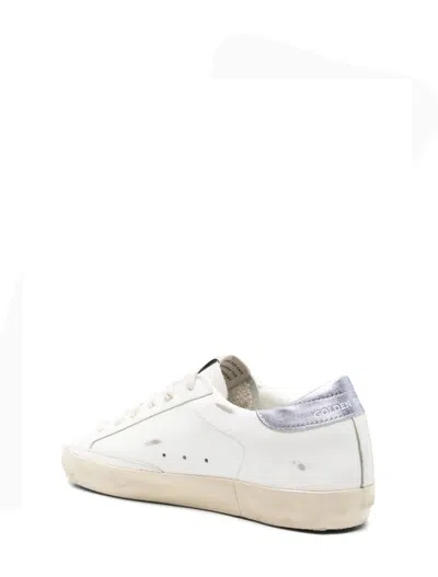 Golden Goose Super Star Leather Upper And Toe Glitter Star Laminated Heel